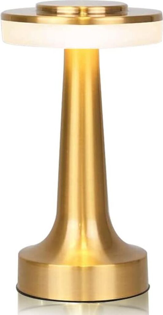 Tragbare LED-Schreibtischlampe mit Berührungssensor, 3 Helligkeitsstufen, Nachtlicht für Kinderzimmer, Nachttischlampe, Nachttischlampe (Gold)