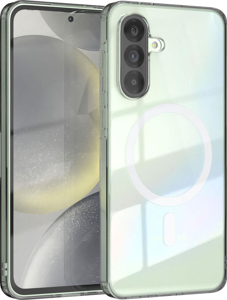 EAZY CASE Clear MagSafe Case für Samsung Galaxy A36, Qi-Charging, Silikon mit Kameraschutz, Bumper Case in