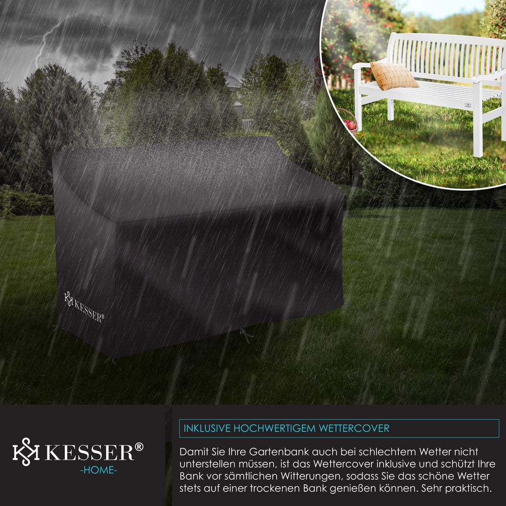 KESSER® Gartenbank Holz Holzbank wetterfest | Parkbank Produktbild 8