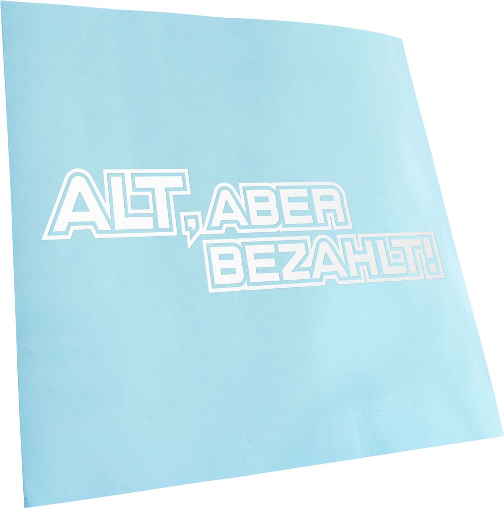 Kiwistar - Autoaufkleber - Alt Aber bezahlt Oldschool Ratte Kiste Heckscheibenaufkleber - Aufkleber für Auto Kfz Fahrrad, LKW, Truck Mofa