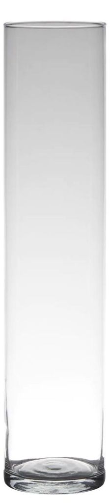 Dekoglas, Vase ZYLINDER H. 40cm D. 9cm transparent rund Glas Hakbijl