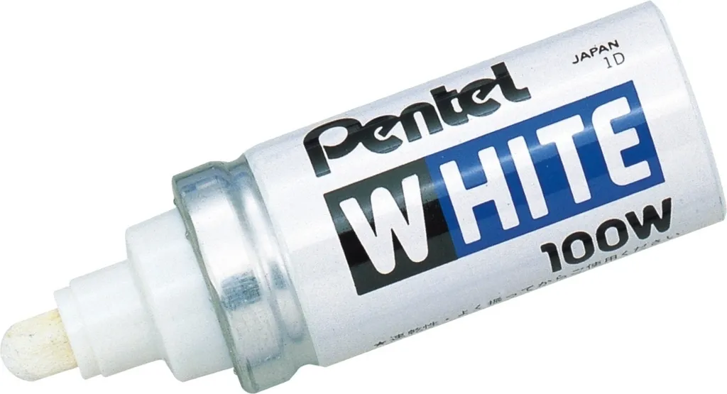 Marqueur blanc Pentel et Argent avec pointe moyenne pour marquage permanent