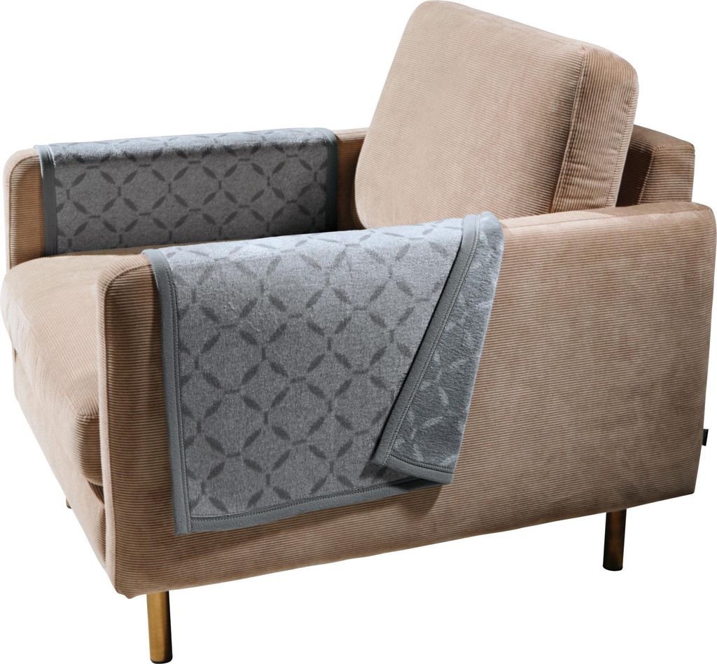 Looks by Wolfgang Joop Armlehnenschoner 2er-Pack grau 50x70 cm