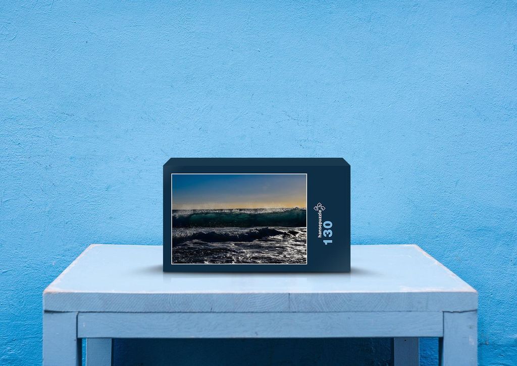 hansepuzzle 38264 - Welle Puzzle, 130 Teile, Reisen, 28,7 x 20,0cm mit hochwertiger Aufbewahrung, Kartonbox und wiederverschließbarem Beutel