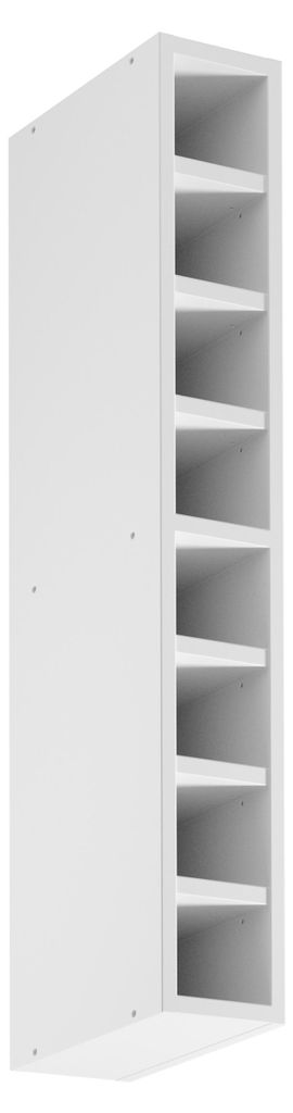 Armoire haute ouverte SALERNO - largeur 15 cm, blanche Image du produit 