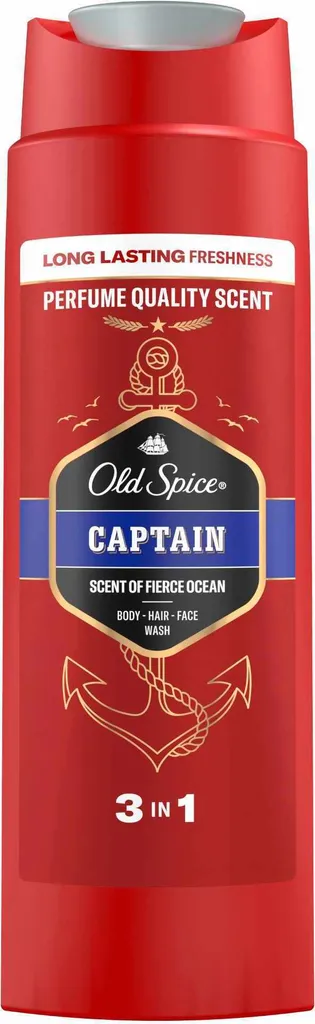 Old Spice Captain 3in1 Duschgel 250ml: Freschezza al Sandalo e Oceano
