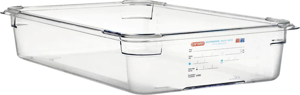 Contenitore ARAVEN GN 1/1, policarbonato, profondità: 100 mm, capacità: 13 litri