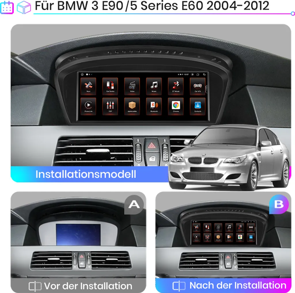 Autoradio Android Auto BMW Série 5 E90 E91 CCC avec Écran Tactile 8.8" - 5