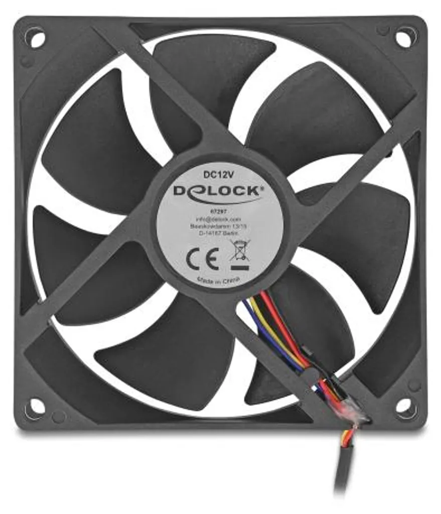 Solution de Refroidissement Informatique Ventilateur Delock 92mm 12V - 3