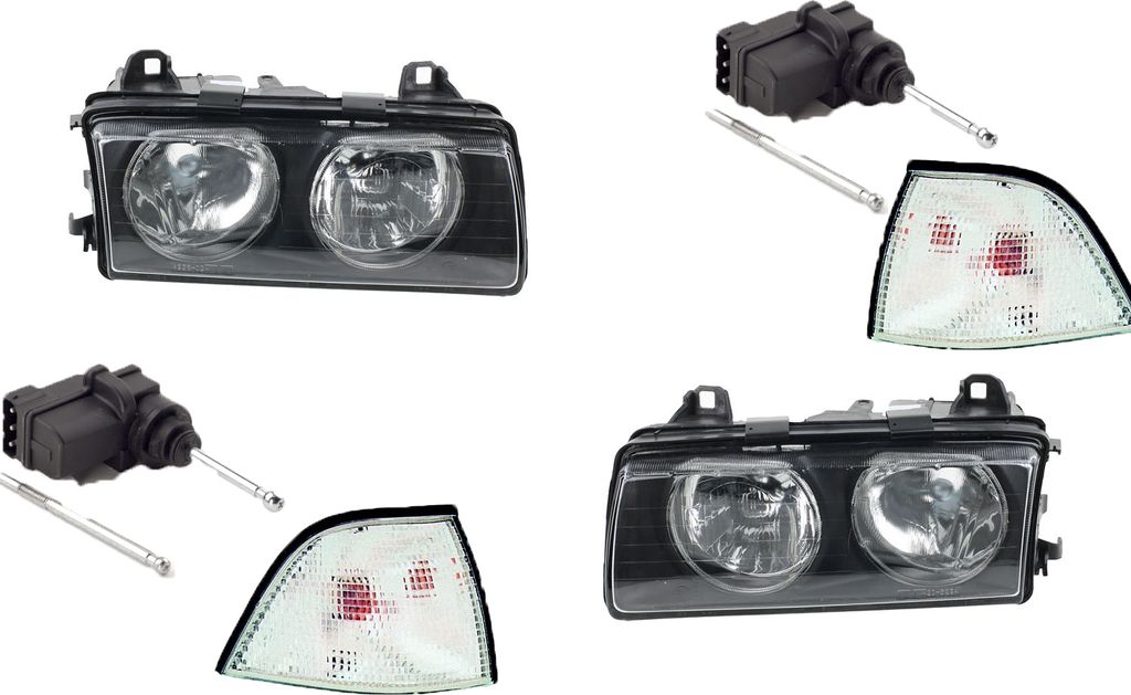 Johns, Scheinwerfer passend für BMW 3er E36 09/94-04/99 H7 Links Rechts + LWR + Blinker 67168353887 63128363495 8363495 63128363496 8363496 821994...
