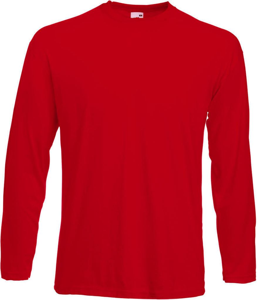 Fruit of the Loom Premium Langarm T-Shirt Rot, Größe:XXL Produktbild 