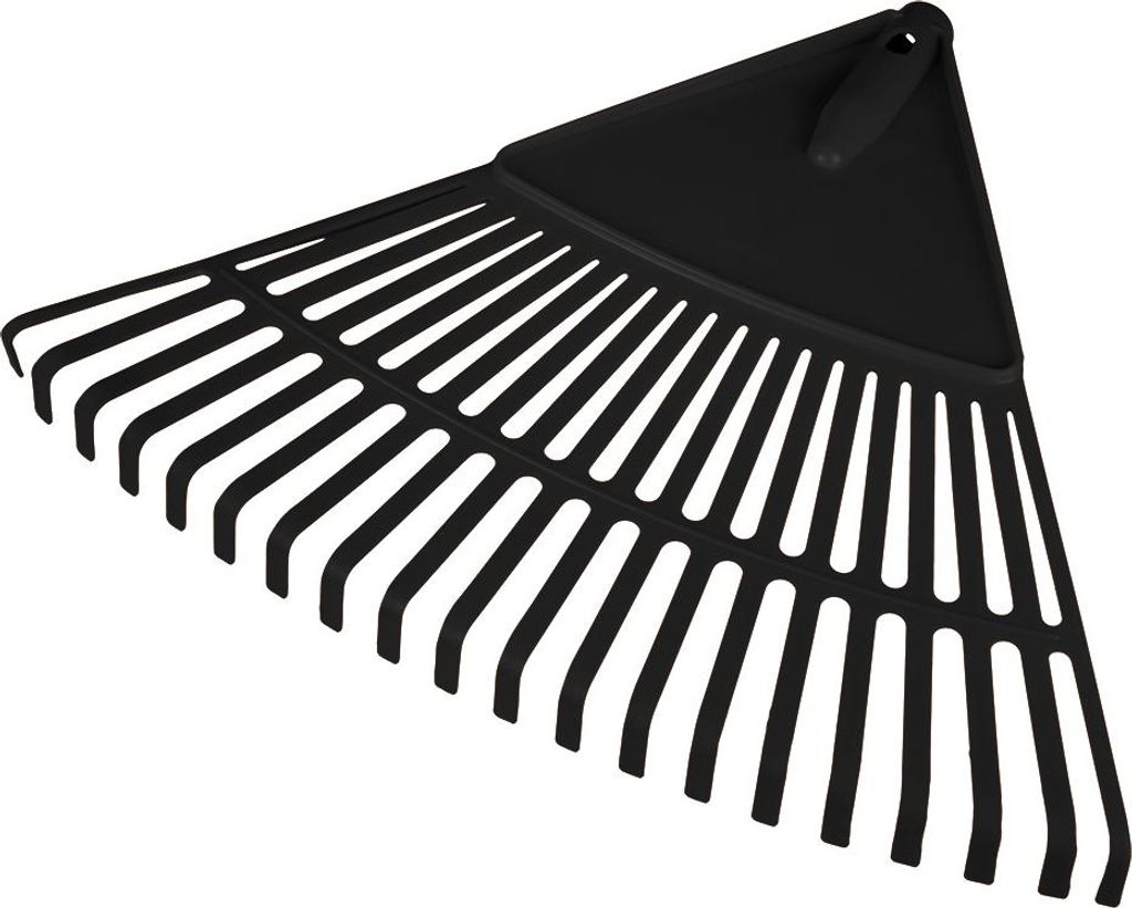 VERTO Gartenrechen 48 cm - 25 cm| Handlicher Zinkenbesen zum Zusammenfegen von Laub und Grasschnitt, mit robusten Kunststoffzinken