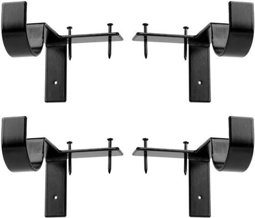 Fixations murales pour tringle à rideau lot de 4 pièces - Coloris Blanc
