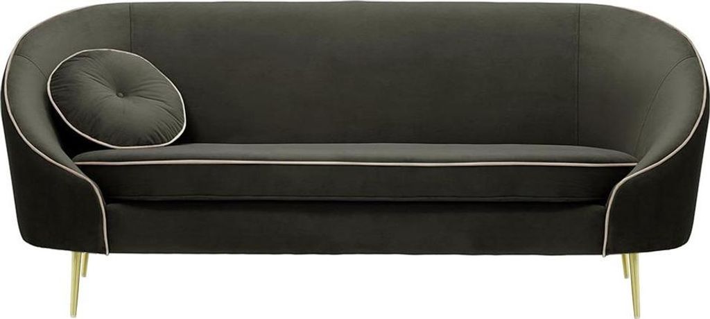 Dreisitzer-Sofa Kooper-Velluto 19-Contrast piping-gold metal