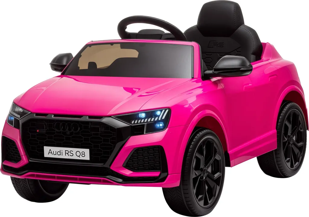 Audi RS Q8 électrique 6V pour enfant rose avec télécommande parentale