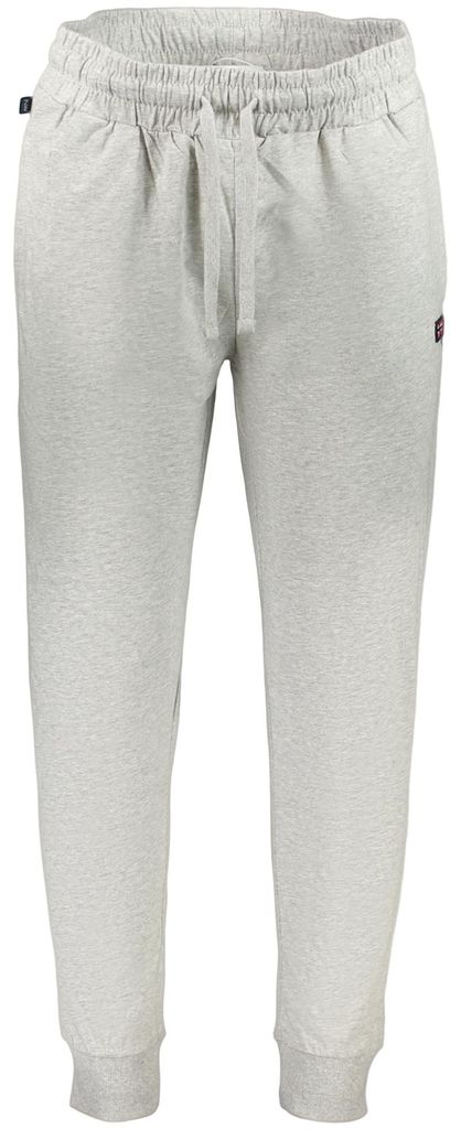 Graue Herren Jogginghose aus Baumwolle mit Taschen und Kordelzug