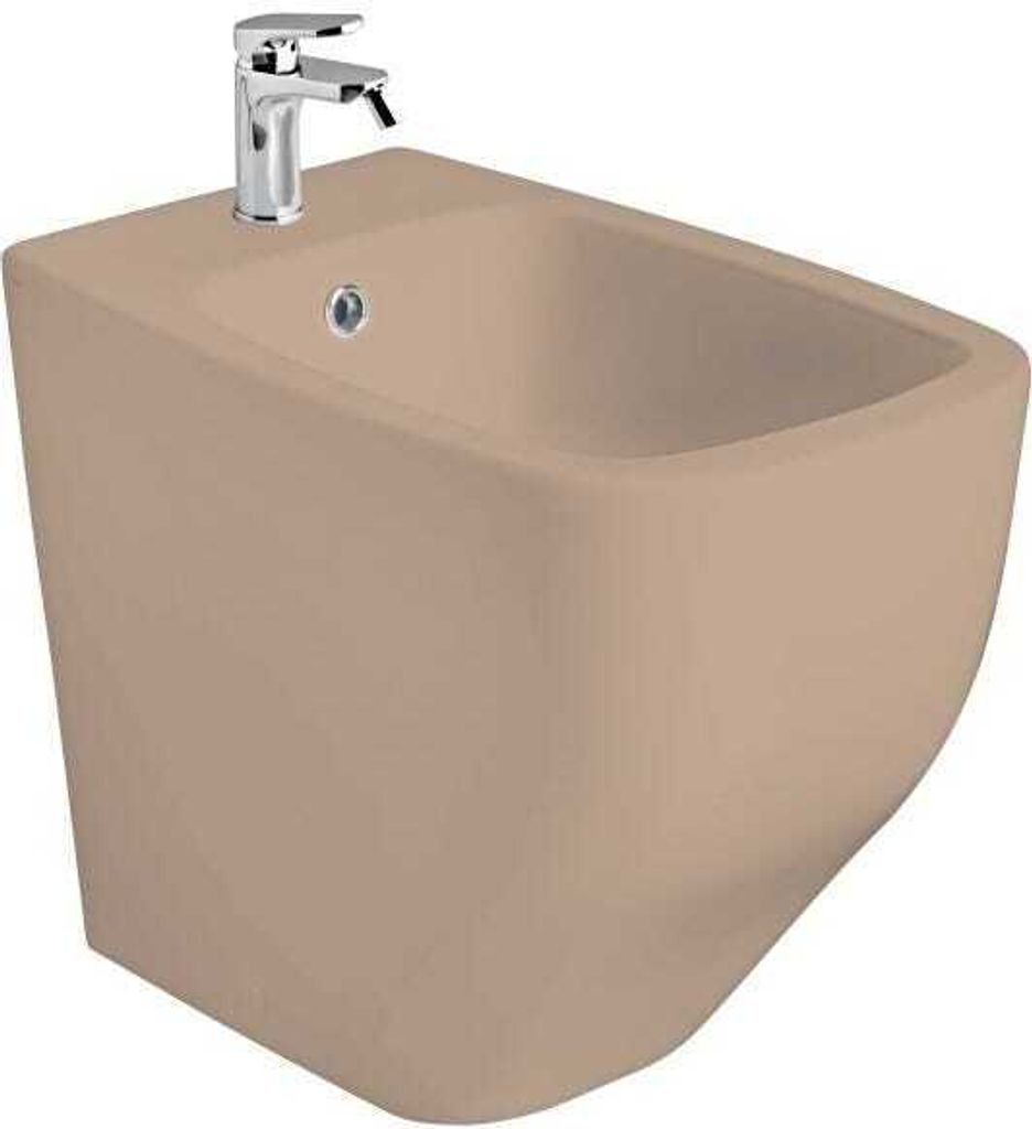 Keramik Stand-Bidet, matt sandbeige | Mozart