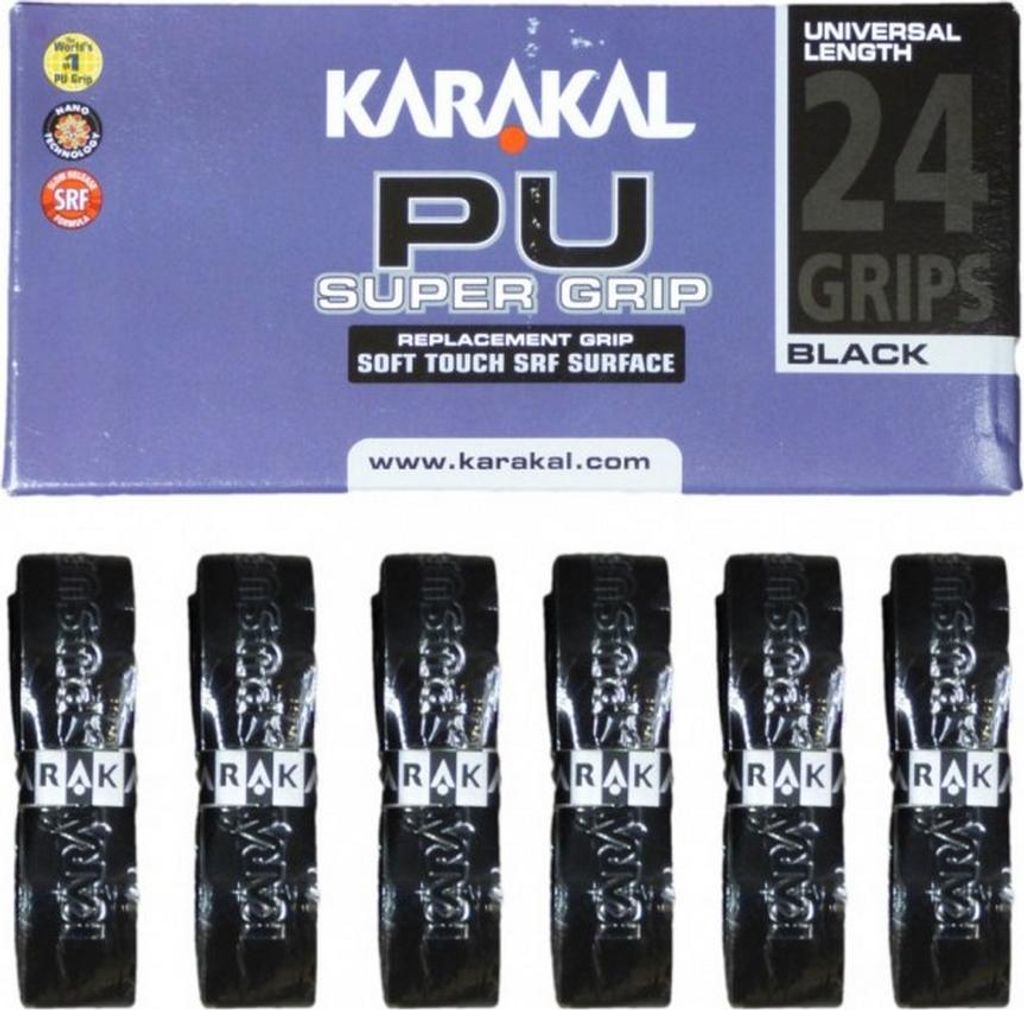 Karakal - Schlägergriff-Band 24er-Pack - PolyurethanCS1188 (Einheitsgröße) (Schwarz)