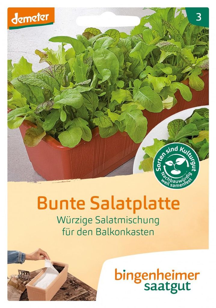 Bingenheimer Saatgut Bunte Salatplatte Saatplatte 1 Stück Produktbild 