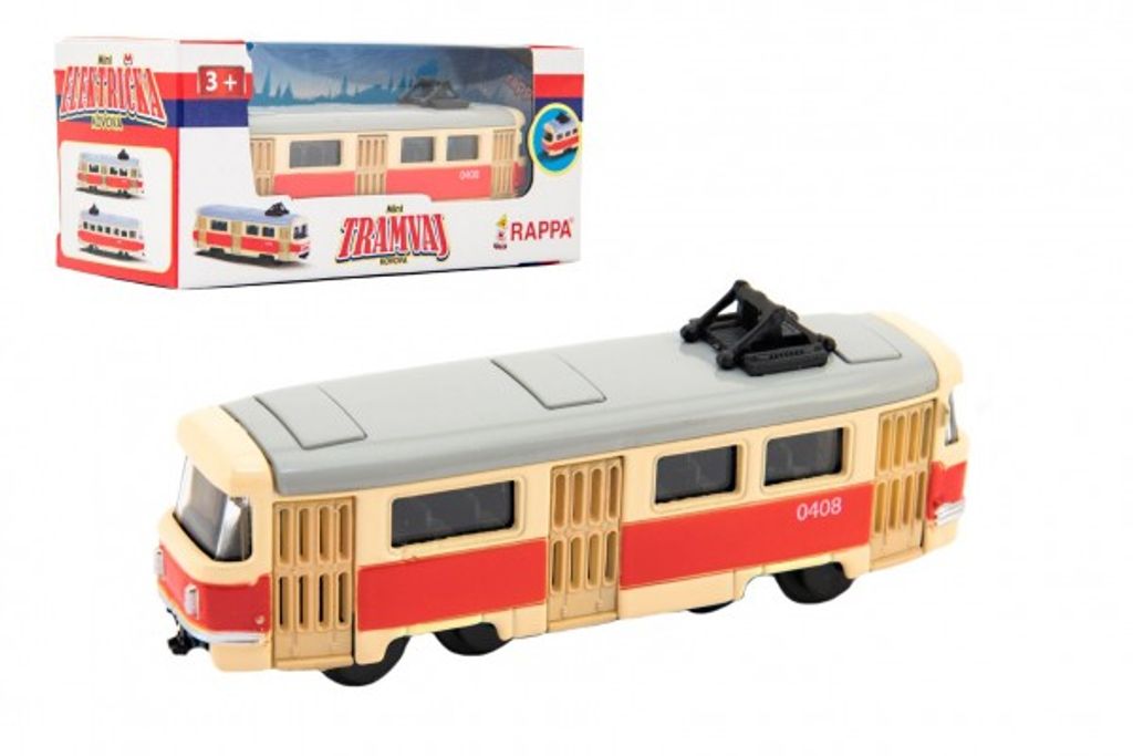 Tramvaj Tatra T3, česká kovová retro, 8 cm, v krabičke 10,5 Obrázok produktu 
