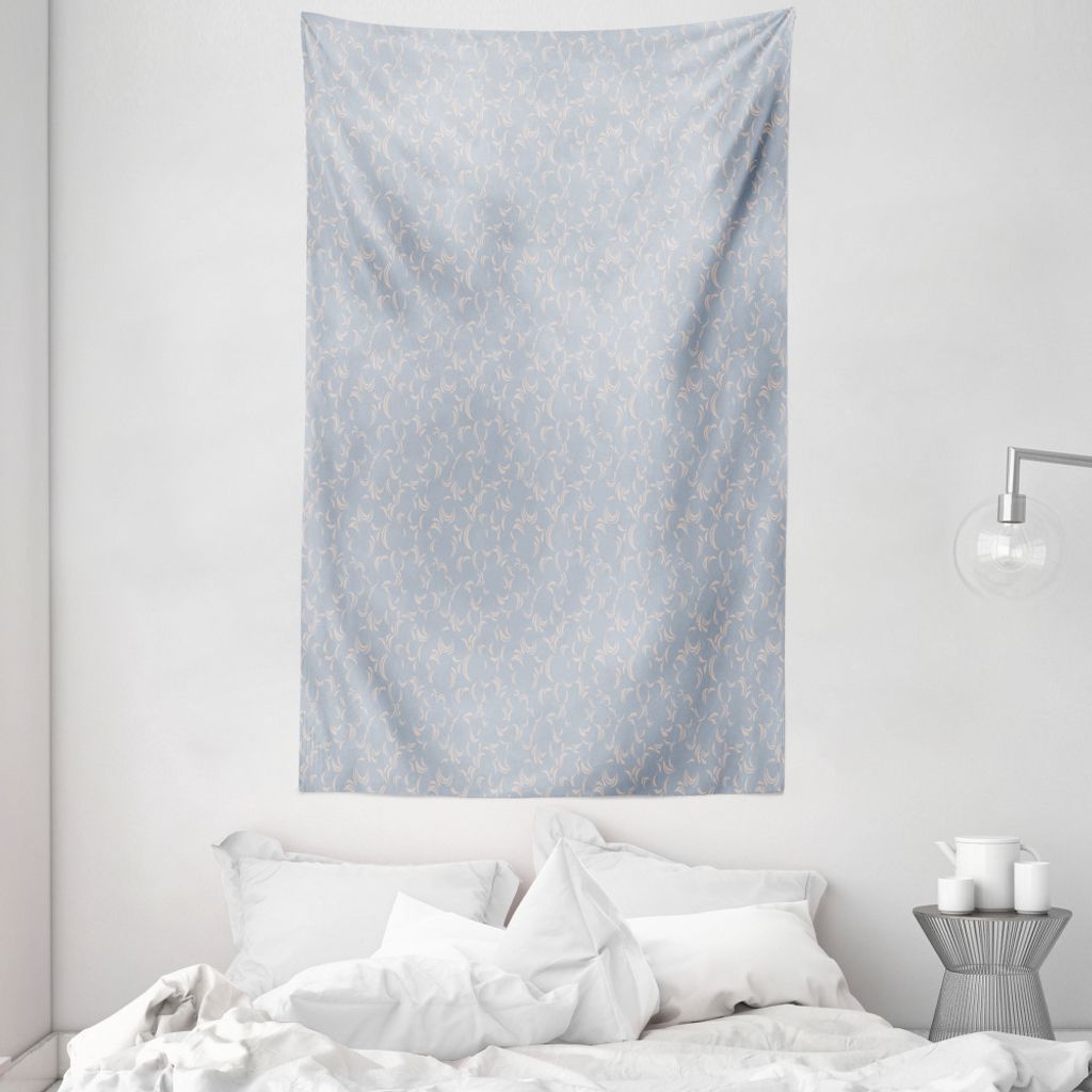 ABAKUHAUS Blumen Wandteppich und Tagesdecke, Blüten und Laub Motiv aus Weiches Mikrofaser Stoff Waschbar ohne Verblassen Digitaldruck, 140 x 230 c...