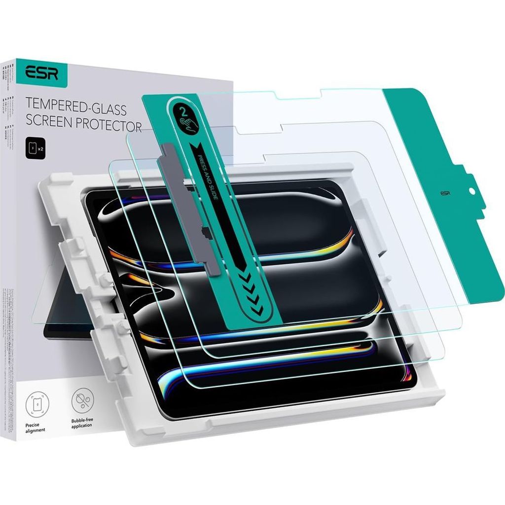 ESR iPad Pro 13" 2024 Displayschutzfolie aus gehrtetem Glas, 2er-Pack