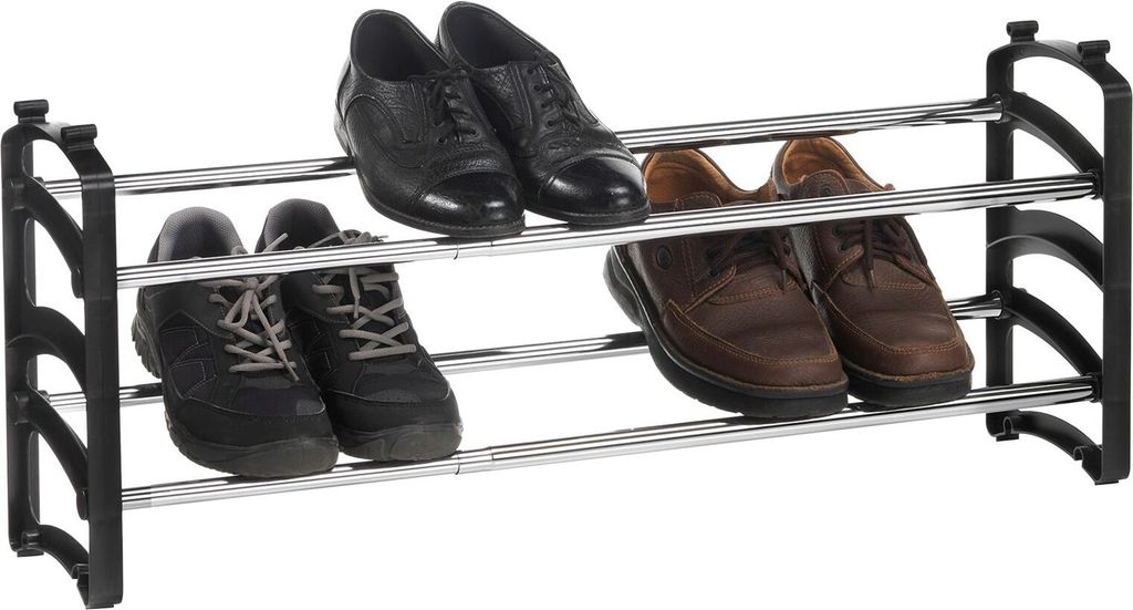 Schuhregal TOWER ausziehbar schwarz - Schuhablage mit 2 Produktbild 