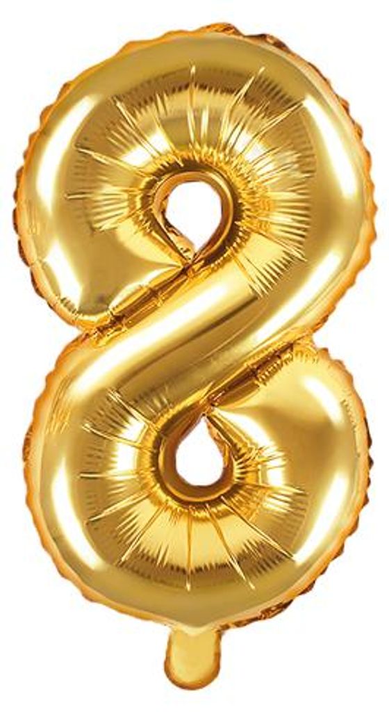 PartyDeco FB10M-8-019, Hračka balón, Fólie, Zlato, Obrázek produktu 