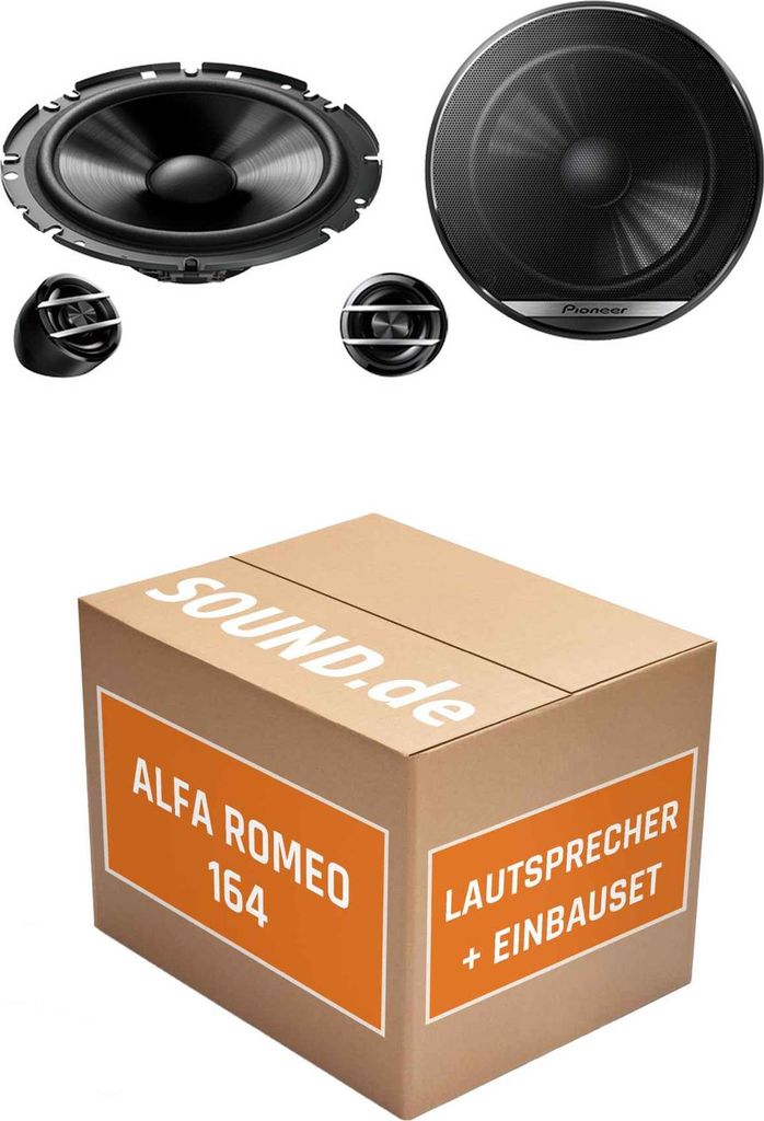 Lautsprecher Boxen Einbaupaket vorne Pioneer TS-G170C passend für Alfa Romeo 164 Super | 2x Tief-Mitteltöner 2x Hochtöner