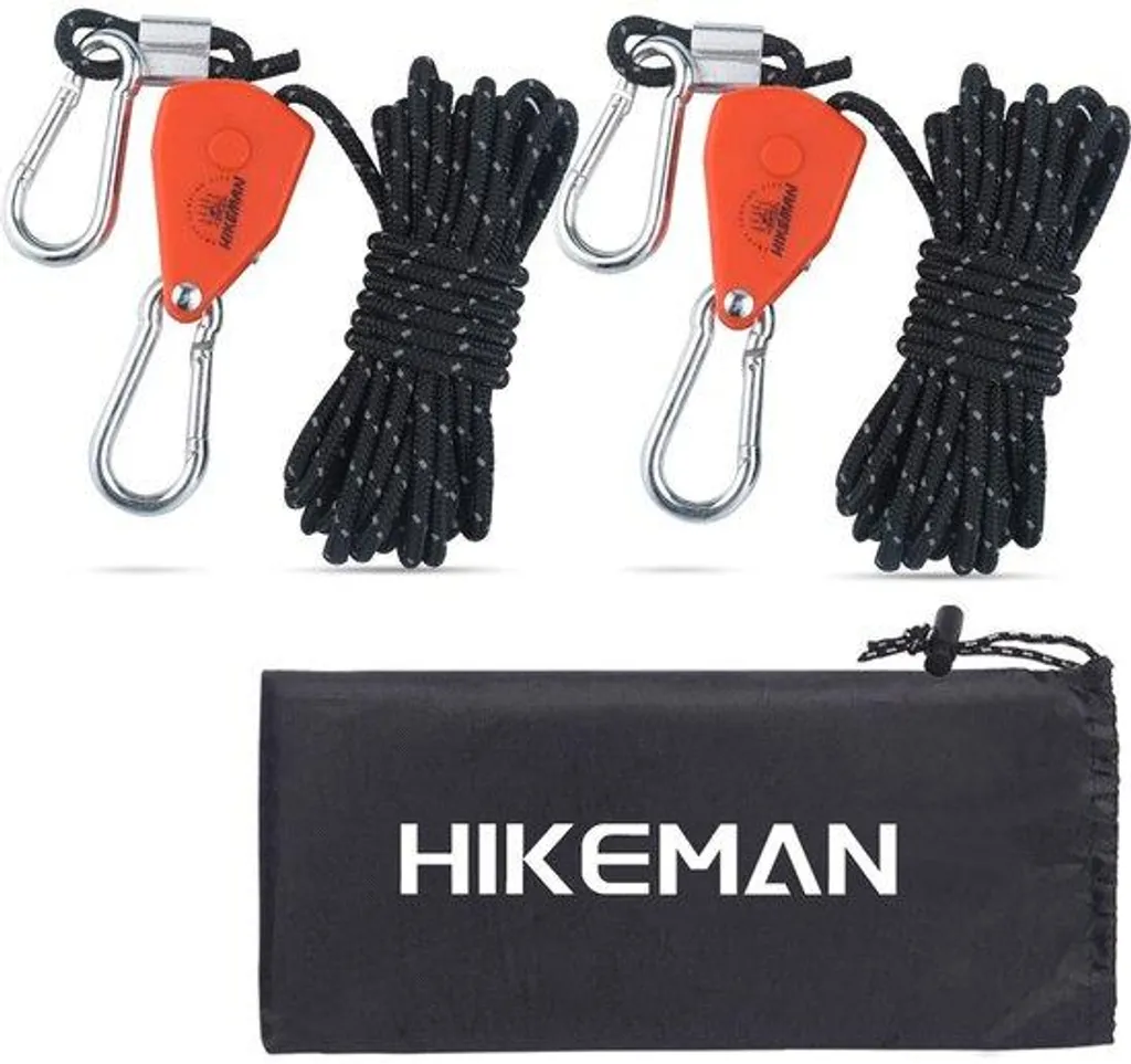 Hauban réfléchissant 4mm pour tente et bâche de camping avec tendeur