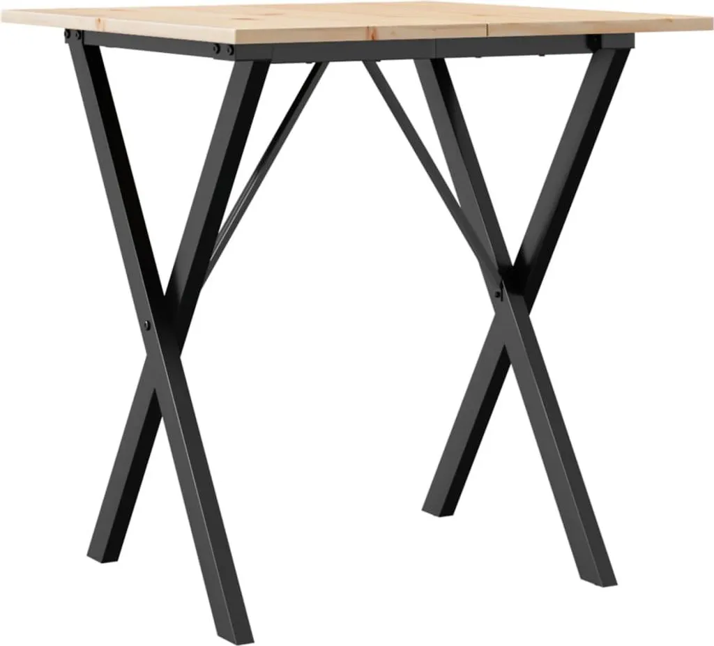 Tavolo Bistrot vidaXL 70x70 in Legno e Acciaio - Stile Vintage