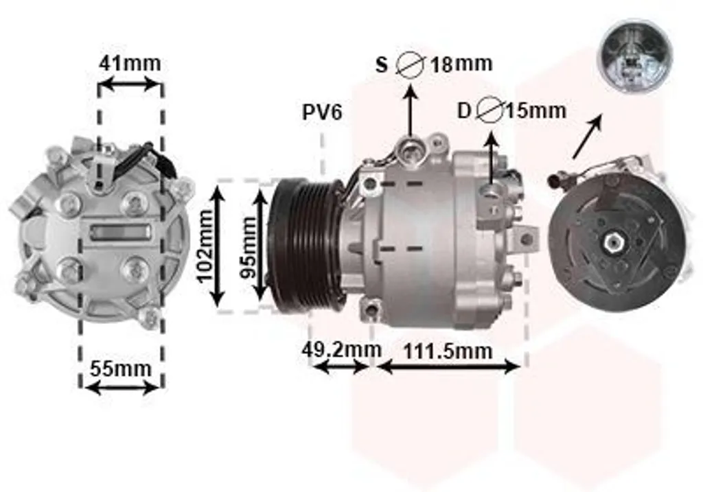 Réparer Clim HS : Compresseur VAN WEZEL 3201K701 pour C-Crosser et ASX