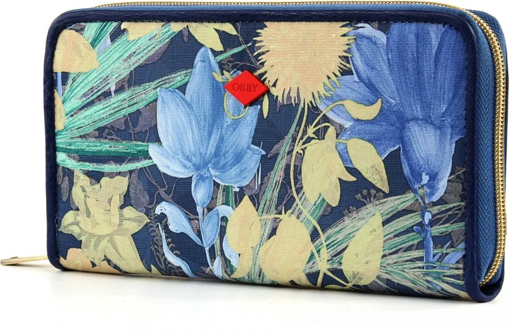 Stop au désordre : Portefeuille zippé Oilily Flower Field L Blueberry