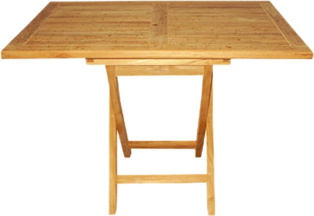 Premium Teak Klapptisch rechteckig Gartentisch Gartenmöbel Teaktisch 70 x 100 cm