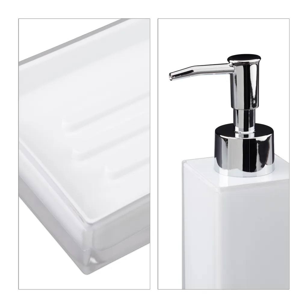 Ensemble accessoires de salle de bain complet 4 éléments design moderne - 6
