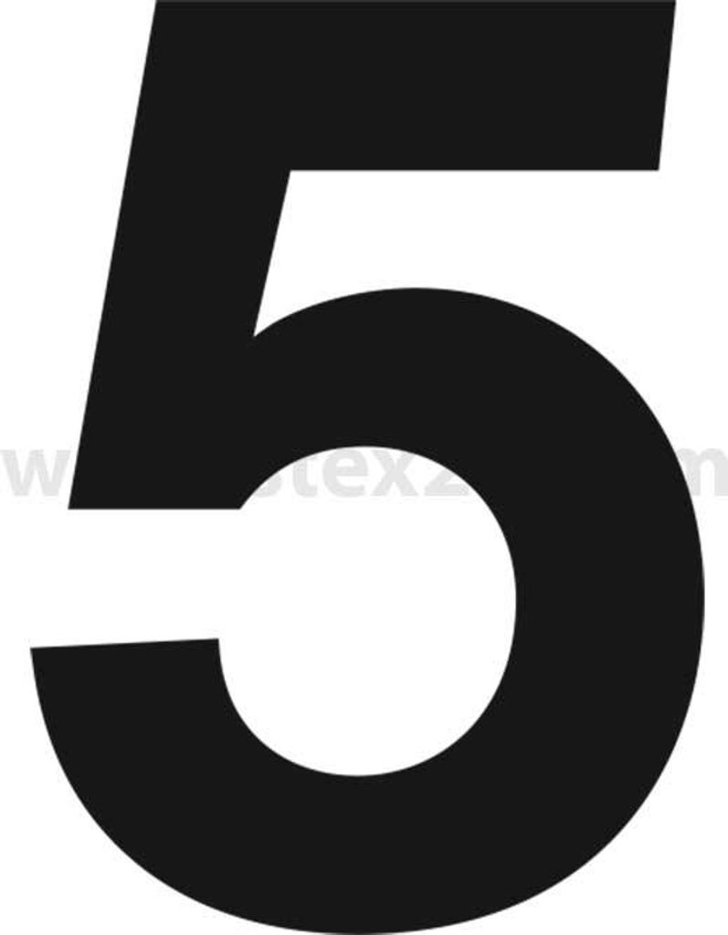 Georg Schlegel Bezeichnungsschild Dezimalzahl 5 weiß - 1 Stück