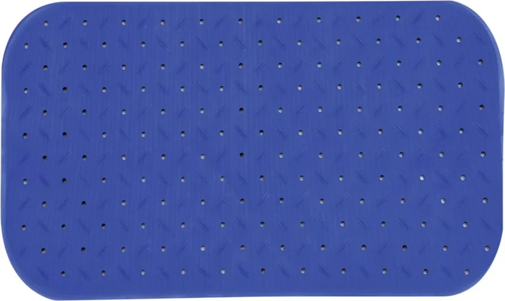 Tappetino doccia MSV Premium Tappetino da bagno Tappetino per vasca da bagno Inserti per vasca da bagno Antibatterico Antiscivolo Con ventose - Blu - Profumo di rose - Circa 36 x 65 cm - Lavabile a 60° gradi