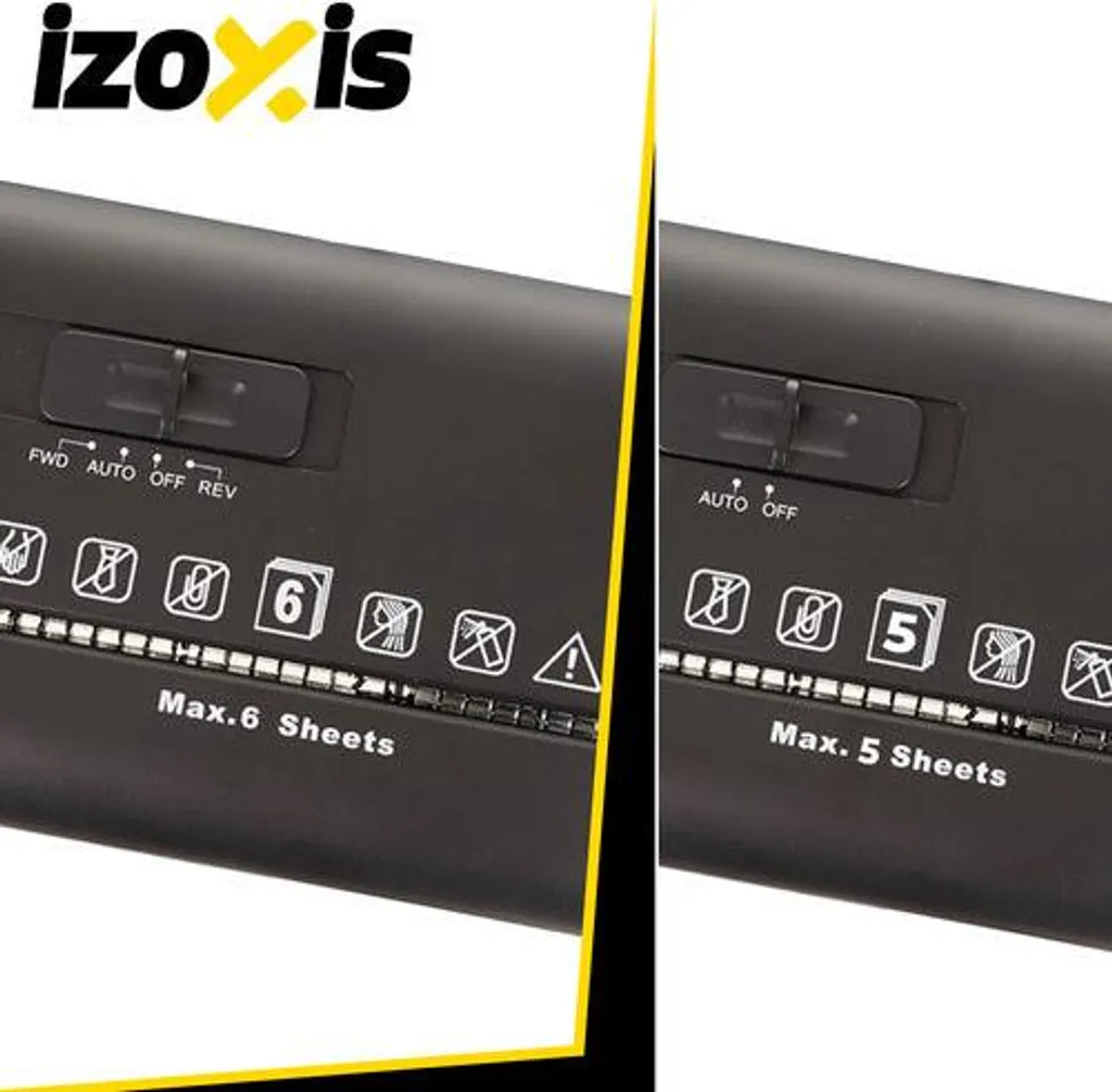 Destructeur de documents P-2 automatique compact avec bac de 10L - 12