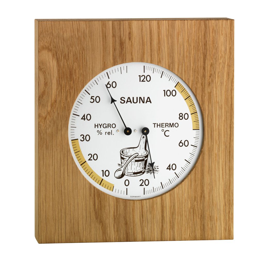 TFA - Thermo-hygromètre analogique pour sauna avec cadre en chêne 40.1051.01 - naturel