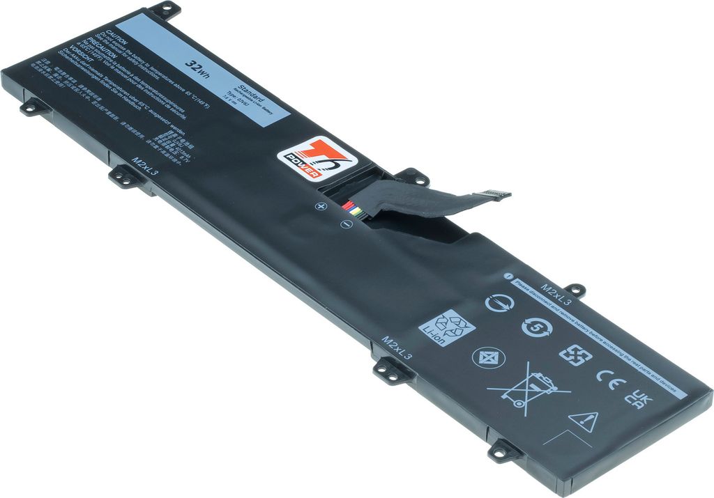 T6 Power Akku für Dell Insprion 11 3164, Li-Poly, 7,6 V, 4210 mAh (32 Wh), schwarz