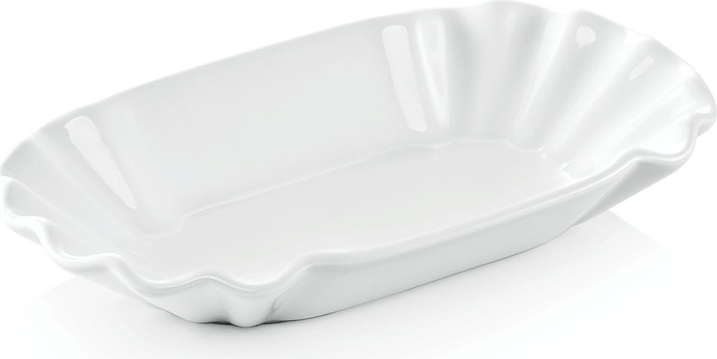 Miska na hranolky 20 x 11 x 3 cm bílá, porcelán Obrázek produktu 