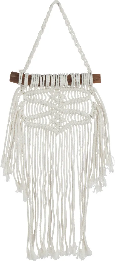 Suspension J-Line à Franges en Coton Blanc pour un Intérieur Bohème Chic