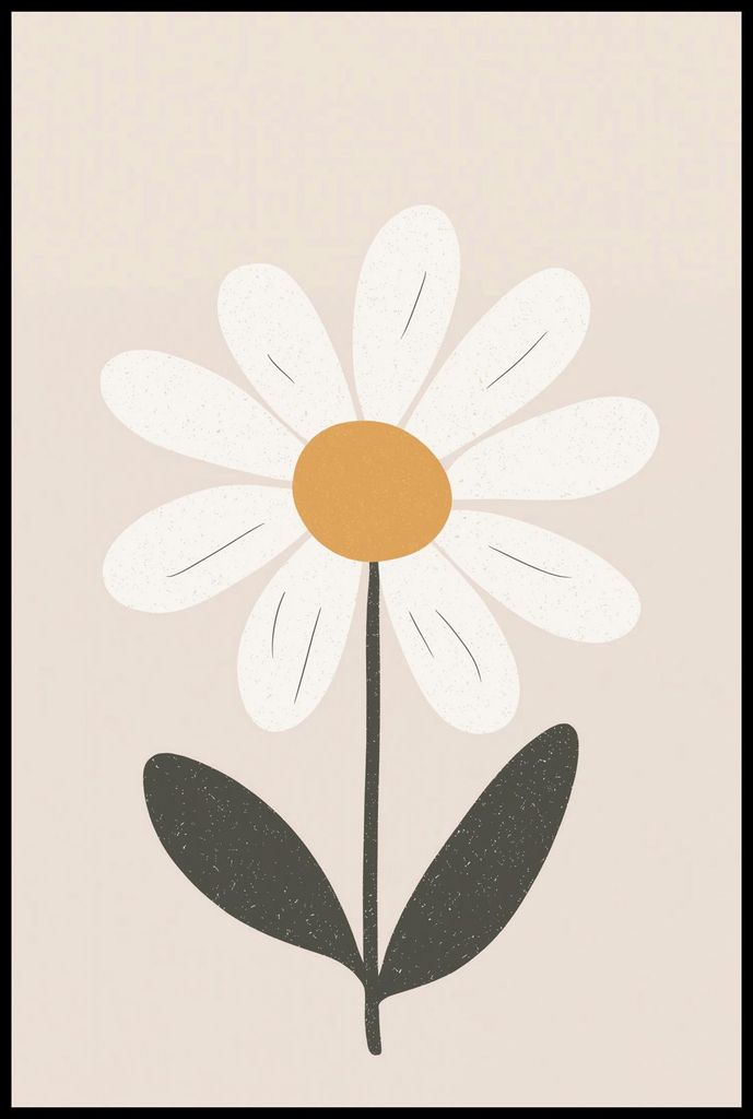 Poster 61x91,5cm Muster für Kinder, Mädchen fürs Zimmer - Blume