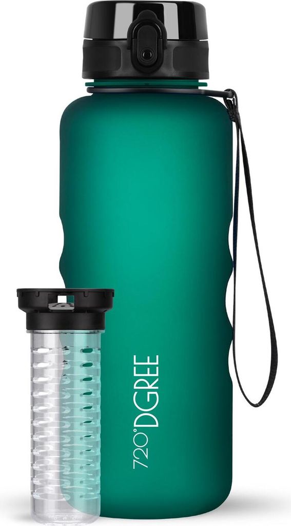 uberBottle softTouch Trinkflasche mit Fruchtbehälter 1500ml Produktbild 