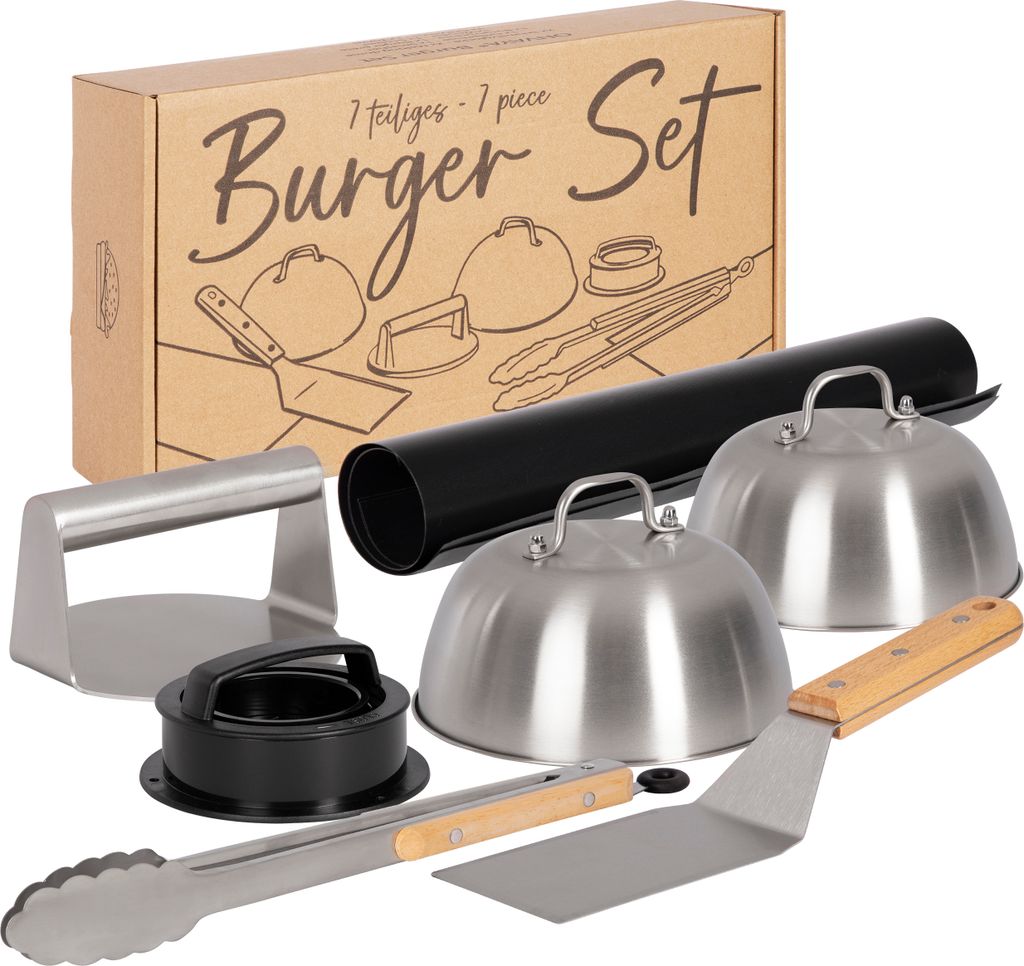 ONVAYA® Burger-Set ǀ 8 Teile inkl. Burgerpresse ǀ Produktbild 