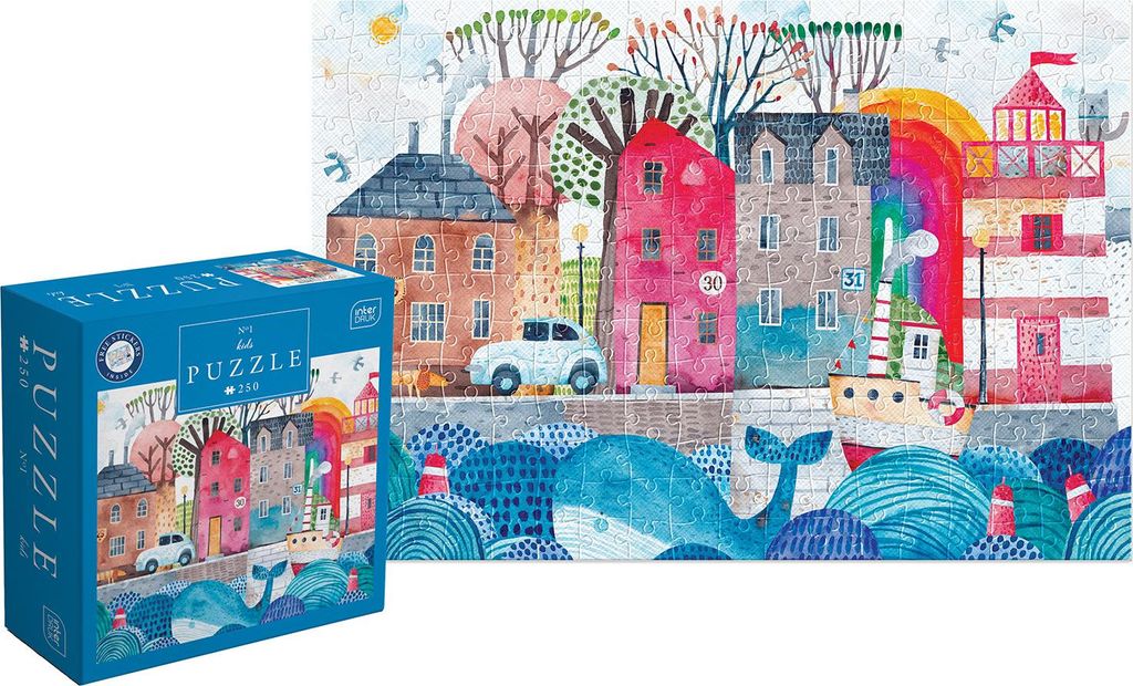 INTERDRUK Puzzle mit Aufklebern Transfer 250 dlks