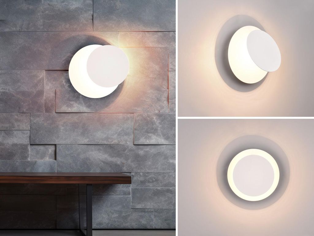 2er SET LED Wandleuchten innen mit indirekter Beleuchtung Weiß, für Wohnzimmer