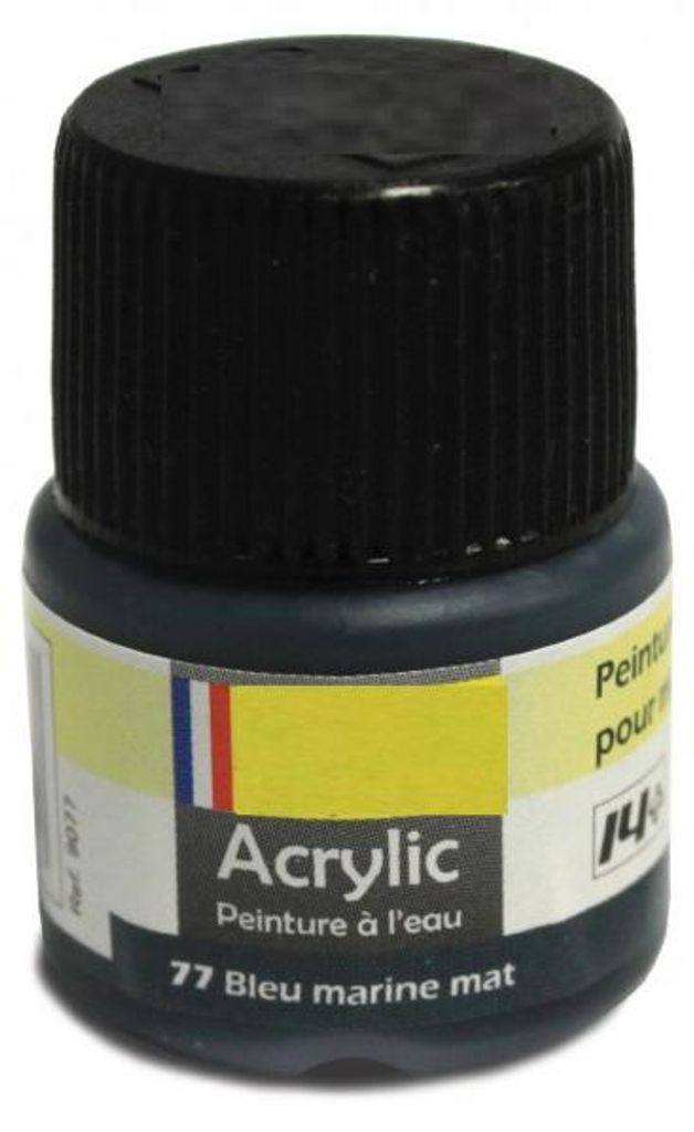 Heller 9077 -  Peinture Acrylic 077 bleu marine mat, 12ml - Produktbild 