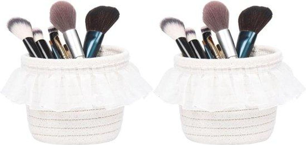 Makeup Brushes Organizer - Weiss - für Schminktisch Schlafzimmer Badezimmer