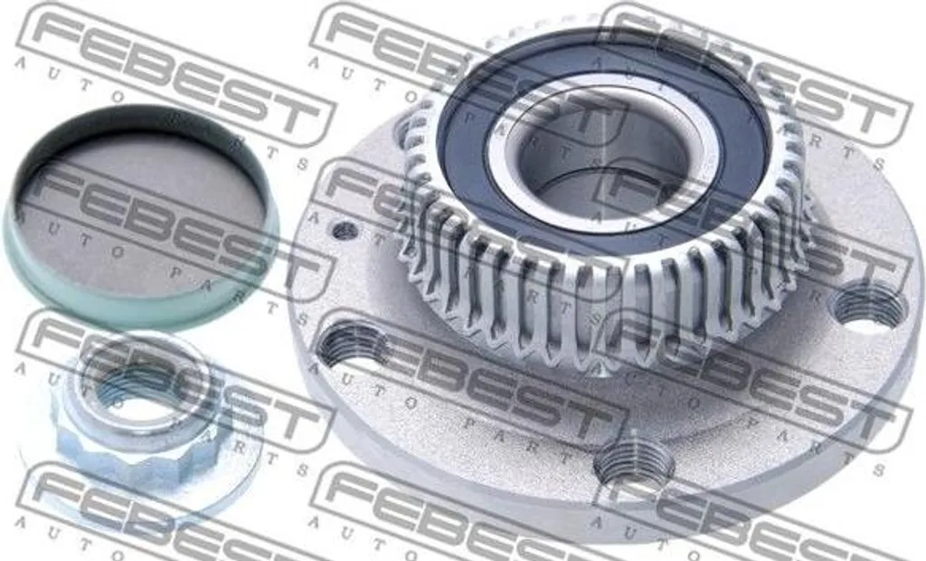 Moyeu de roue FEBEST en acier renforcé pour Skoda Octavia et Polo 6R